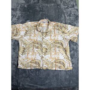 Boca Classics Mens XXXL Button-Down Tropical Bamboo Shirt Short Sleeve